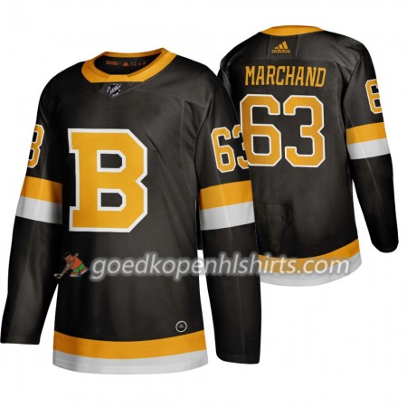 Boston Bruins Brad Marchand 63 Adidas 2019-2020 Zwart Authentic Shirt - Mannen